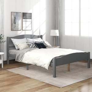 Base de cama tamaño King de madera maciza de alta calidad, tallada a mano, con piecero, la mejor opción en muebles de dormitorio de madera. - Product Image 4