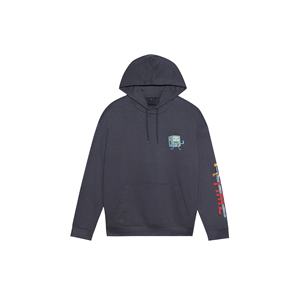 Pull à capuche en coton mélangé pour hommes, sweat-shirt à épaules tombantes avec logo personnalisé et sérigraphie pour l'hiver, en vente - Product Image 6