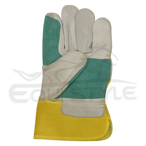 Construction Work Gloves Wholesale Heavy Duty Cowhide Split Leather Safety Gloves Industrial Use Non Slip Rigger Gloves - Product Image 2