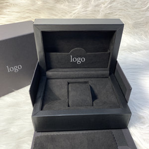 Black <b>matte</b> <b>lacquer</b> wood square Protective watch storage box Modern brand design watch set Packaging box for watches - Product Image 5
