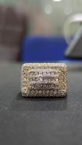 Anillo de Diamantes de Oro Sólido para Hombre, Corte Brillante Redondo, Estilo de Lujo para Uso Diario, Diamantes Cultivados en Laboratorio - Product Image 5