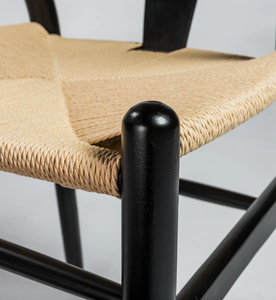 Fauteuil de salle à manger traditionnel en bois massif avec dossier ergonomique, finition noyer noir, pour la maison, le bar, la cuisine et les espaces publics - Vente en gros - Product Image 4