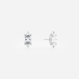 Boucles d'oreilles en diamant taille marquise pour femme, or blanc, certifiées IGI, style classique pour mariage - Product Image 5