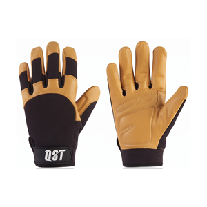 Guantes de Jardinería con Palma de Cuero, Guantes de Trabajo con Dorso Elástico de Punto, Logotipo Personalizado, OEM, ODM, Directo de Fábrica - Product Image 1