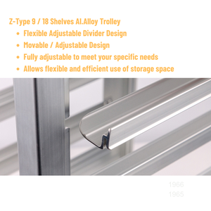 Carrito de Aluminio Tipo Z para Bandejas de Panadería Atlas Star, Estante de Enfriamiento de Pan Ajustable de 600*400 mm, Anodizado, para Hoteles y Restaurantes - Product Image 5