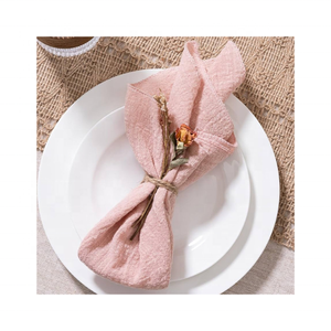 Frais écologique GOTS certifié livraison gratuite serviettes en coton 22x22 pouces 220 GSM caractéristiques brodées pour les occasions spéciales - Product Image 5