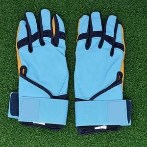 <b>Full</b> Finger Waterproof Safety Gloves White Blue Hook and Loop Closure Non <b>Slip</b> Unisex Outdoor All Seasons - Product Image 5