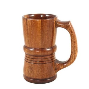 Mug à café en bois de qualité supérieure, fait main, en bois massif, finition naturelle, style rustique, vaisselle écologique pour café - Product Image 2
