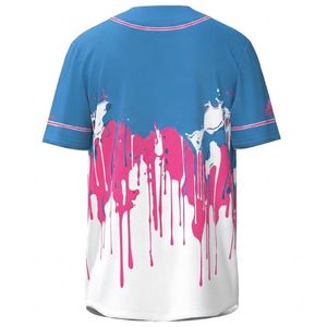 เสื้อเบสบอลผู้ชายแบบสั่งทำพิเศษ แขนสั้นติดกระดุมทั้งตัว ชุดกีฬาแห้งเร็ว สำหรับเบสบอล ซอฟต์บอล และการฝึกซ้อม - Product Image 2