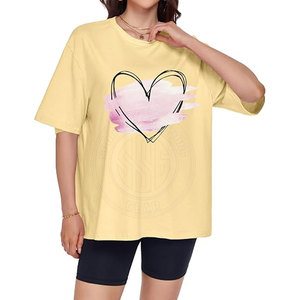 เสื้อยืดโอเวอร์ไซส์ผู้หญิง ขายส่ง ดีไซน์ใหม่ ผ้าฝ้าย ทรงหลวม แขนสั้น เสื้อลำลองสำหรับผู้หญิง แฟชั่นสตรีทประจำวัน - Product Image 3