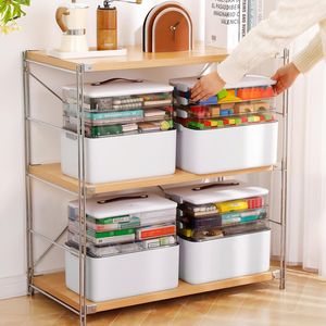 Organizador de Medicamentos Portátil de 4 Niveles, Caja de Almacenamiento con Asa de Cuero y Cierre, para Armario, Organización del Hogar, Organizador de Maquillaje - Product Image 2