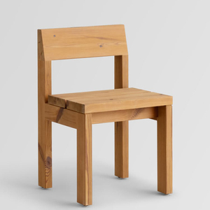 เก้าอี้ทานข้าวไม้พร้อมพนักพิงและโครงทรงสี่เหลี่ยมสำหรับใช้ในบ้าน - Product Image 6