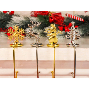 Best Quality Metal <b>Stocking</b> Hook Set 5 <b>Stocking</b> Hanger Eco Friendly Modern Design Home Decoration Gold Color Plated In Low Price - Product Image 5