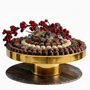 Wholesale Unique Fancy Gold Metal <b>Chocolate</b> Bowl With Stand For <b>Wedding</b> Parties Home Hotel Restaurant Events Factory Price - Product Image 6