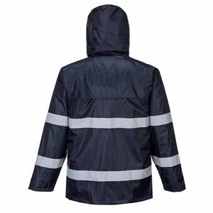 Veste de pluie unie pour homme avec capuche, fermeture éclair et manches longues, en toile sur mesure pour la vente en gros, postée par Dress Sports - Product Image 2
