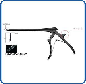 คีมตัดกระดูกสันหลัง Kerrison Laminectomy Rongeurs แบบแมนนวล STANDARD Ejector สแตนเลสสตีลเคลือบพลาสมาสีดำ ไม่เหนียวเหนอะหนะ ฆ่าเชื้อได้ด้วยหม้อนึ่งความดันสูง สำหรับกระดูกสันหลัง - Product Image 1