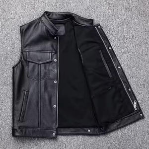 Chaleco de Cuero Reversible Impermeable para Hombre, Estilo Urbano, Cuello en V, Tallas Personalizables, Múltiples Colores, Nueva Llegada 2026 - Product Image 3