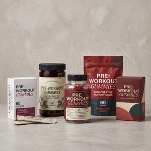 Gummies pré-entraînement personnalisées OEM ODM sous marque privée avec créatine, 60 unités, saveur fraise, complément nutritionnel sportif - Product Image 4
