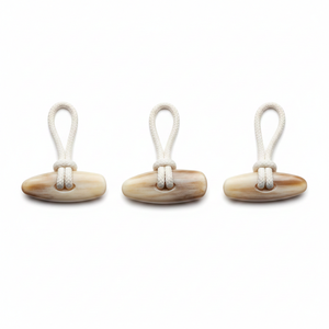 Bouton à bascule en corne polie naturelle et écologique, fermeture en corne de buffle faite à la main en gros pour accessoires vestimentaires - Product Image 5
