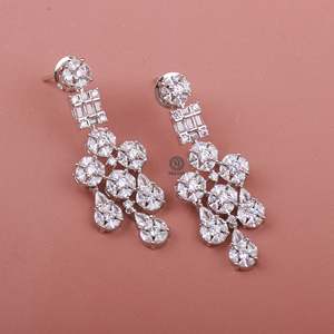 Esha Triple Layered Designer Necklace Set-Gold Plated Zirconia & Pearl Wedding Jewelry Set - Product Image 5