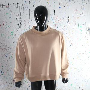 SAND <b>Mock</b> <b>Neck</b> Sweatshirt 100% Cotton wide <b>neck</b> Sweatshirt Finer Threads - Product Image 1