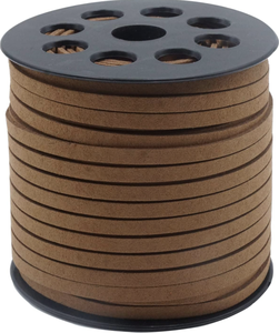 Indian Genuine <b>Leather</b> Cord Flat Suede Strip Tan Brown <b>Bracelet</b> Necklace Jewelry Making Material Roll - Product Image 3