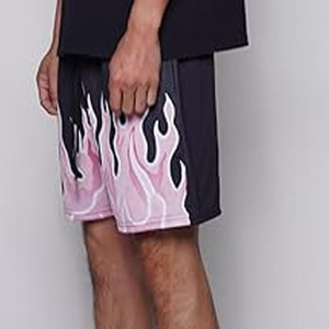 Pantalones Cortos Deportivos Personalizados para Hombre, Moda Urbana, 100% Algodón, Tallas Grandes, con Logotipo Personalizado, Estampado Puff, Malla Transpirable - Product Image 4