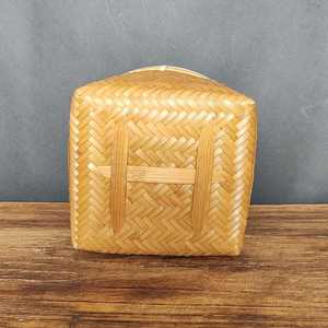 Panier de bureau en bambou tressé à la main, organisateur de rangement naturel, panier de bureau écologique, fournisseur d'organisateurs pour la maison et le bureau - Product Image 2