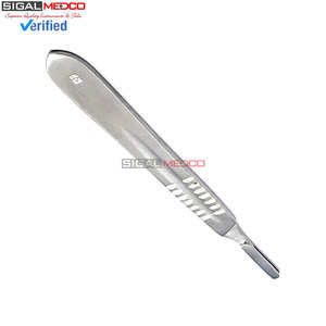 Manche de scalpel chirurgical manuel en acier inoxydable numéro 4, 20 lames stériles jetables, usage médical chirurgical - Product Image 3