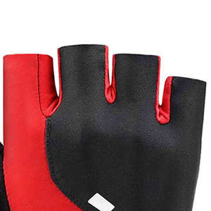 Gants de course à demi-doigts haut de gamme en cuir avec rembourrage en gel, portables pour la course sur route, confortables et antidérapants - Product Image 3