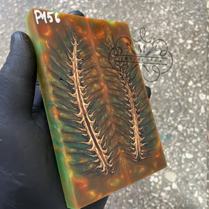 Escamas de resina epoxi con diseño único de piña para mango de cuchillo, lo último en escamas de resina para fabricación de mangos de cuchillo, personalizadas - Product Image 1