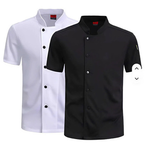 Uniforme de Cocina Transpirable para Restaurante, Camisa de Trabajo de Manga Corta para Hombre y Mujer, Chaqueta de Chef, Uniforme de Cocina para Servicio de Alimentos - Product Image 1