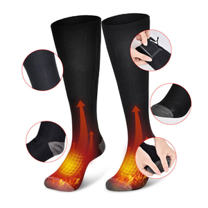 Chaussettes chauffantes électriques rechargeables unisexes pour l'hiver, pour hommes et femmes, pour la randonnée, le camping, la moto, le ski - Product Image 1