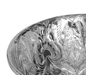 Saladier moderne pour fruits, style piédestal, design gravé, style américain, bols et plats de service en métal, fournitures pour événements - Product Image 4