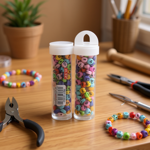 Perline Ilan con numeri in barattolo 6x6mm 15g per la creazione di gioielli fai da te - Product Image 2