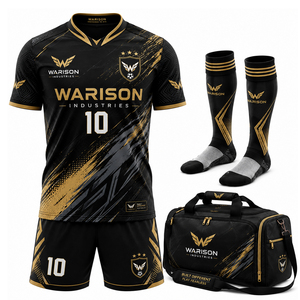 OEM Service Football Jersey Set With Short Socks And Bag Pack Sublimation Men's Soccer Uniform Kit With Custom Name And Number - Product Image 3