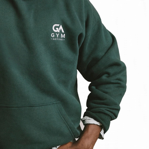 Sudadera con Capucha de Invierno para Hombre GYM Active, 100% Algodón, Tejido de 340 GSM, 280g, Diseño con Letras, Unisex, Cordón Ajustable, Logotipo Frontal, Disponible en Stock - Product Image 3