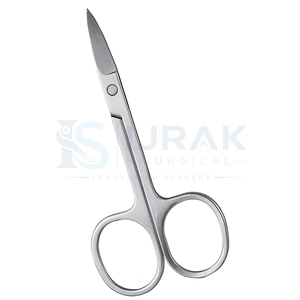 Stainless Steel Cuticle <b>Nail</b> <b>Scissors</b> Curved Blade Sharp Tip Manicure Pedicure Facial Hair Removal - Product Image 1