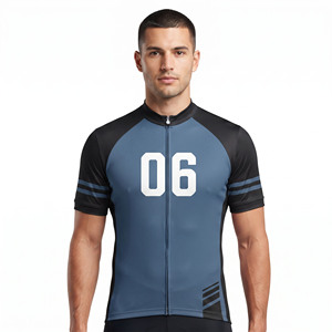Maillot de cyclisme sur route pour hommes 100% polyester, maillot de course sur route pour hommes avec fermeture éclair, maillot de cyclisme à manches courtes pour hommes - Product Image 1
