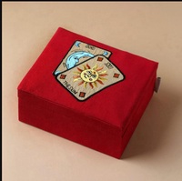 Cajas de Embalaje Personalizadas Ecológicas Hechas a Mano con Cuentas de Lino Bordadas, 4 Compartimentos, para Promociones de Postres/Barras de Chocolate