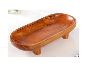 Plateau de service en bois élégant finition noyer pour aliments et en-cas à prix avantageux - Product Image 3