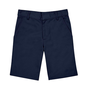 Shorts d'été décontractés pour hommes, taille mi-haute, fermeture boutonnée, logo frontal uni, infroissables, 100% polyester, confortables - Product Image 3