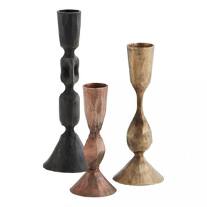 Candelabro de Cobre con Diseño Geométrico, Decoración Metálica Duradera para el Hogar - Product Image 4