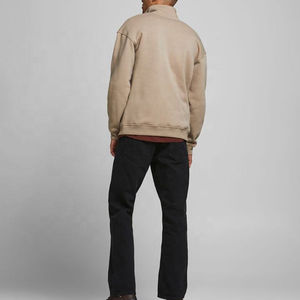 OEM <b>Cheap</b> Prize Oversize Heated Half-Zip Cotton Fleece Sweatshirts With Embroidered Design Stand Collar Outdoor Wear Sweatshirts - Product Image 3
