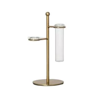 แจกันไม้พร้อมหลอดแก้ว ดีไซน์ใหม่ล่าสุด ผิวธรรมชาติ แจกันไม้แก้วสวยหรูสำหรับตกแต่งติดผนัง - Product Image 2