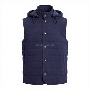 เสื้อแจ็คเก็ตผู้ชายแบบมีหลายกระเป๋า คอตั้ง ผ้าควิลท์ สำหรับกิจกรรมกลางแจ้ง ผ้าแคนวาสบอนด์ ระบายอากาศ กันลม สไตล์ลำลอง สตรีทแวร์ พร้อมขนนก - Product Image 1