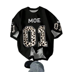 เสื้อฟุตบอลอเมริกันตาข่ายขนาดใหญ่พิเศษ สกรีนโลโก้เองได้ เสื้อฟุตบอลสตรีทแวร์ พิมพ์หมายเลขแบรนด์ส่วนตัว ชุดทีม - Product Image 2