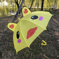 Parapluie promotionnel en gros pour enfants, motif oreilles de dessin animé 3D, impression de logo personnalisé, double usage pluie/soleil, diamètre 80 cm