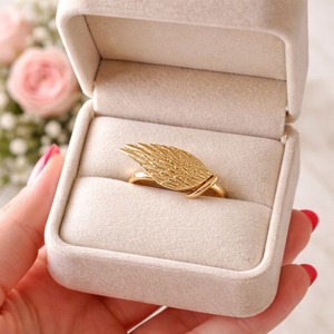 Anillo de latón con alas de ángel estilo bohemio para mujer, joyería de moda - Product Image 5