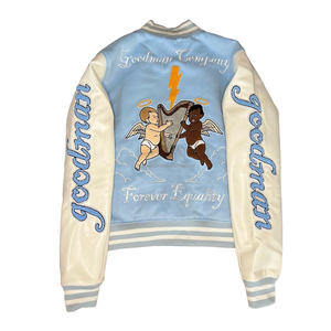 Custom Men's Winter Wool Varsity Letterman Baseball <b>Jacket</b> <b>Waterproof</b> & Breathable Stand Collar Chenille Embroidered Patches - Product Image 2